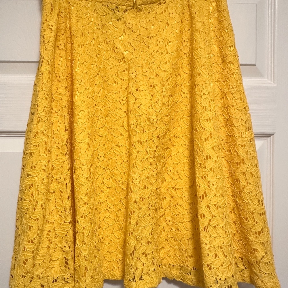 Grace Elements Yellow Lace A-Line Skirt - Picture 3 of 5